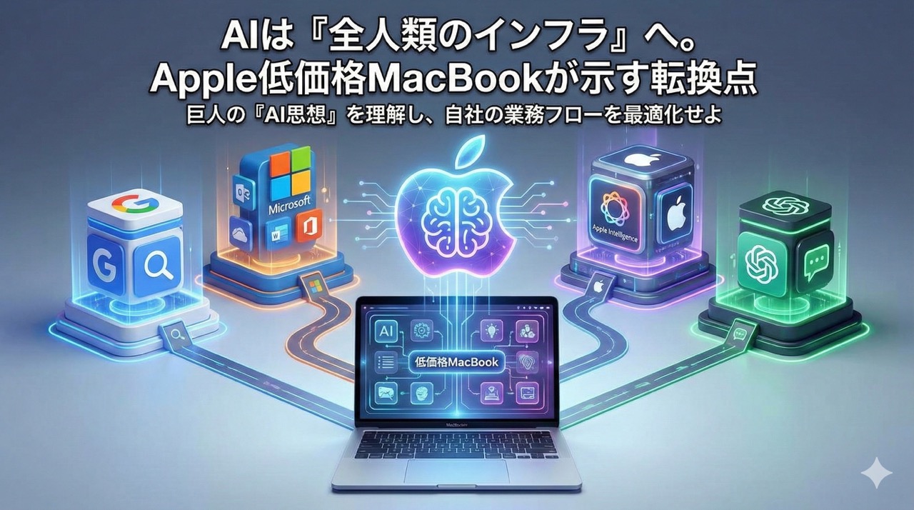 3/4発表!?Apple「禁断の安売り」が幕開けか?低価格MacBookで狙うAIインフラの独占。